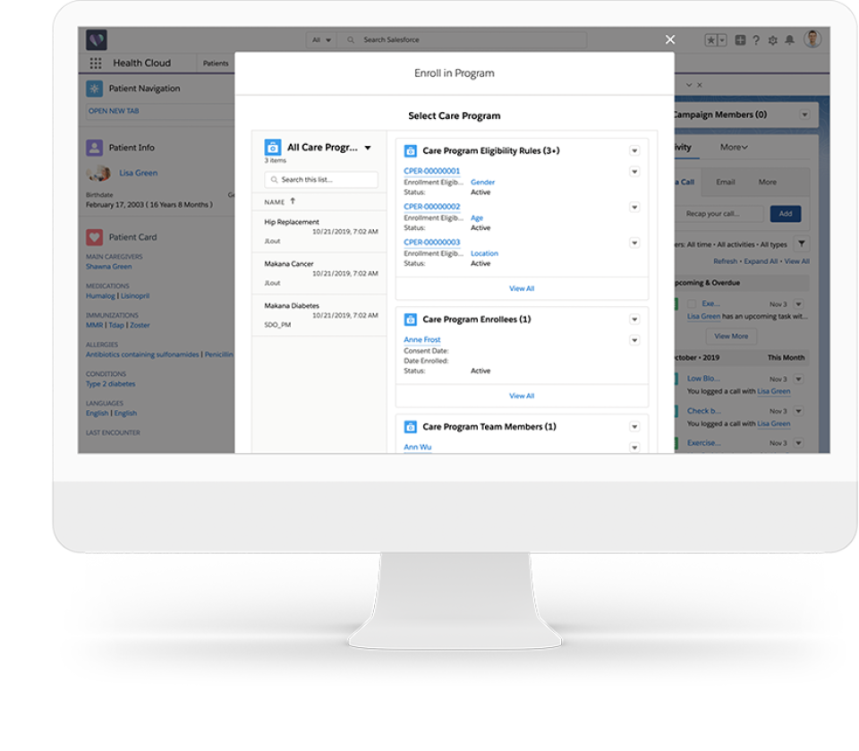 screenshot of Health Cloud